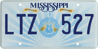 MS license plate LTZ527