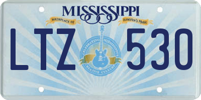 MS license plate LTZ530