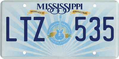 MS license plate LTZ535
