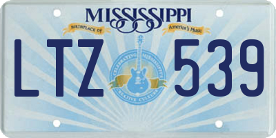 MS license plate LTZ539