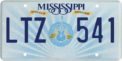 MS license plate LTZ541