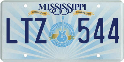 MS license plate LTZ544