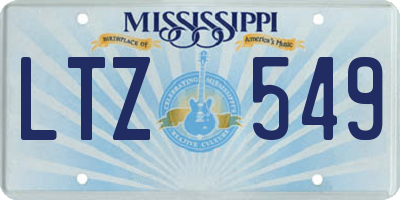 MS license plate LTZ549
