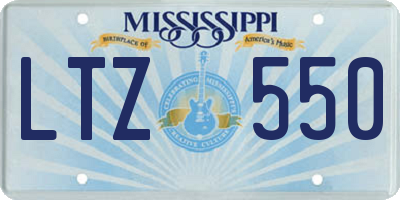 MS license plate LTZ550