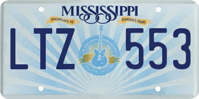 MS license plate LTZ553