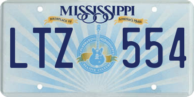 MS license plate LTZ554