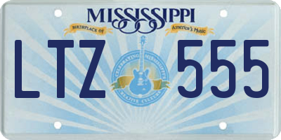 MS license plate LTZ555