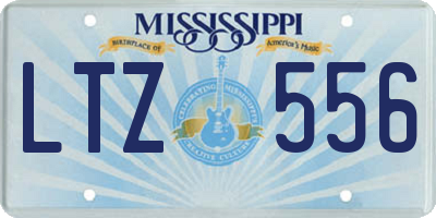 MS license plate LTZ556