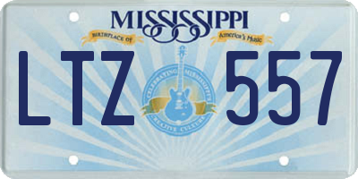 MS license plate LTZ557