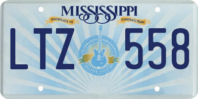 MS license plate LTZ558