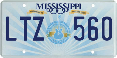 MS license plate LTZ560