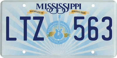 MS license plate LTZ563