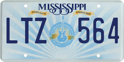 MS license plate LTZ564