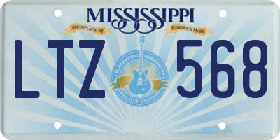 MS license plate LTZ568