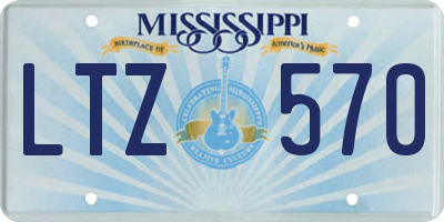 MS license plate LTZ570