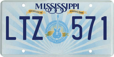MS license plate LTZ571