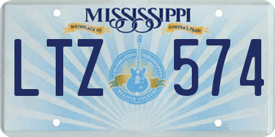 MS license plate LTZ574