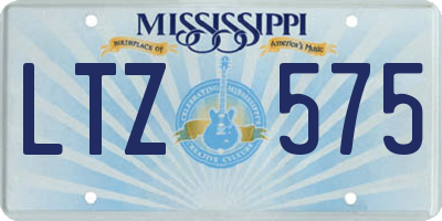 MS license plate LTZ575