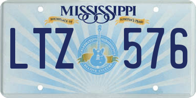 MS license plate LTZ576
