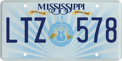 MS license plate LTZ578