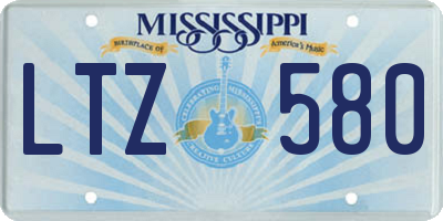 MS license plate LTZ580