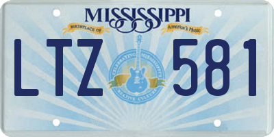 MS license plate LTZ581
