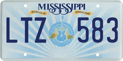 MS license plate LTZ583