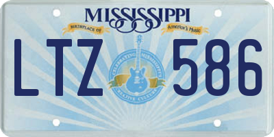 MS license plate LTZ586