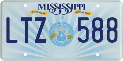MS license plate LTZ588
