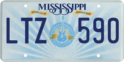 MS license plate LTZ590