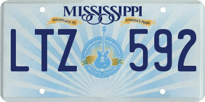 MS license plate LTZ592