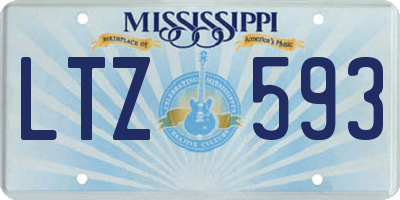 MS license plate LTZ593