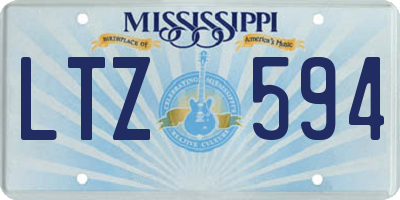 MS license plate LTZ594