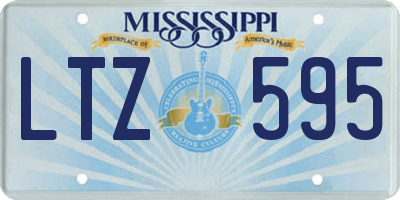 MS license plate LTZ595