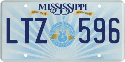 MS license plate LTZ596