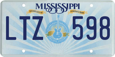 MS license plate LTZ598