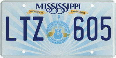 MS license plate LTZ605