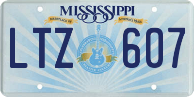 MS license plate LTZ607