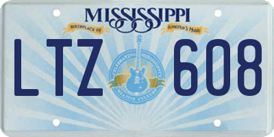 MS license plate LTZ608