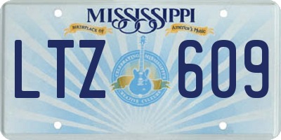 MS license plate LTZ609