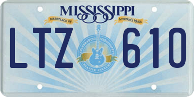 MS license plate LTZ610