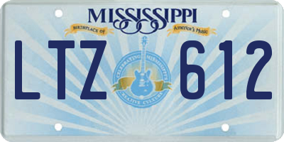 MS license plate LTZ612
