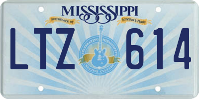 MS license plate LTZ614