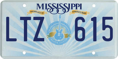 MS license plate LTZ615