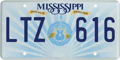 MS license plate LTZ616