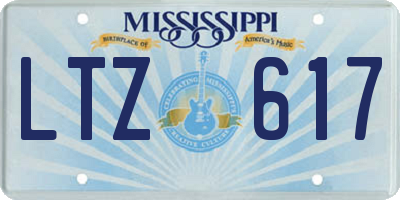 MS license plate LTZ617