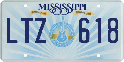 MS license plate LTZ618
