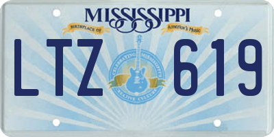 MS license plate LTZ619
