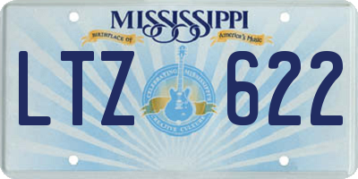 MS license plate LTZ622