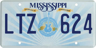 MS license plate LTZ624